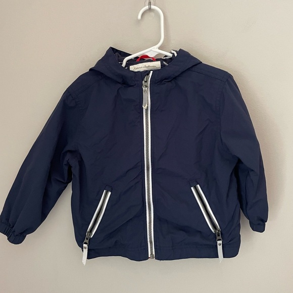 Hanna Anderson Classic Navy Kids Light Jacket with Hood Size 90 - Picture 1 of 7